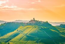 Veduta delle Langhe in Piemonte