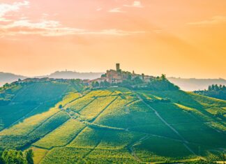 Veduta delle Langhe in Piemonte