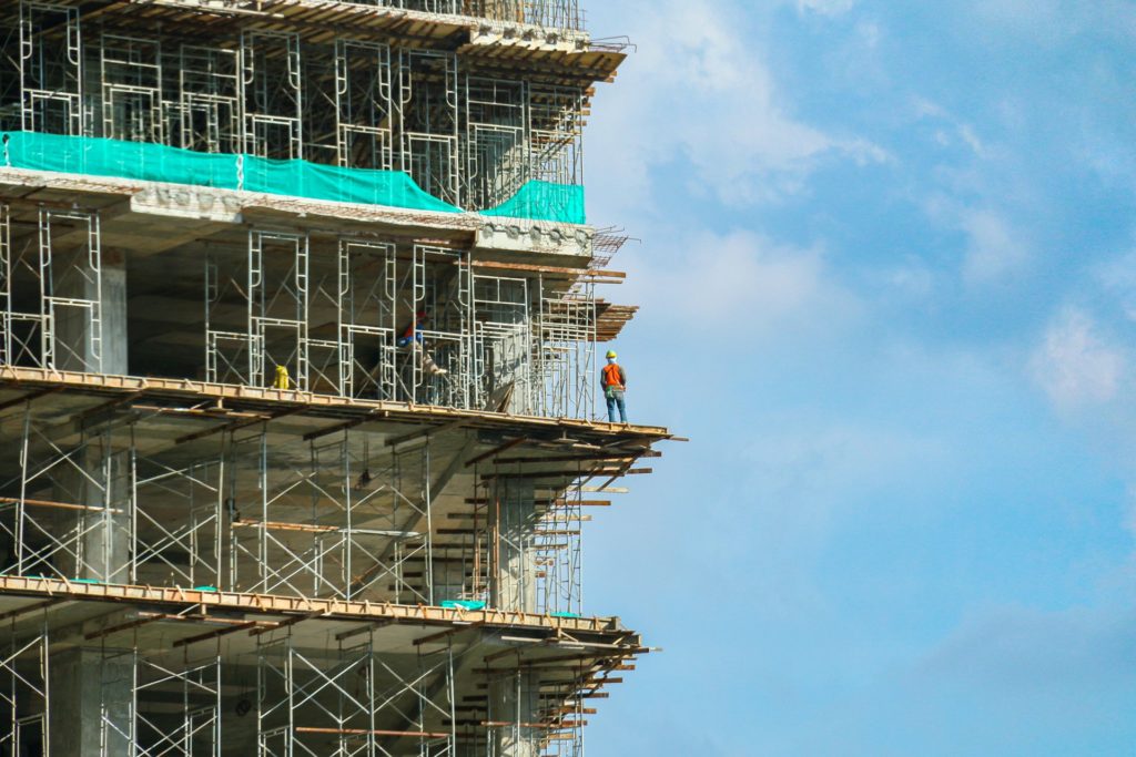 Sicurezza sul lavoro in un cantiere