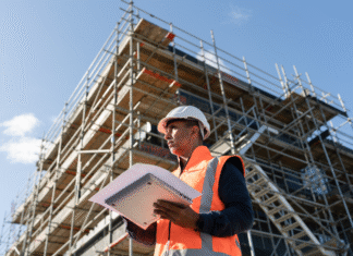 costruttore al lavoro