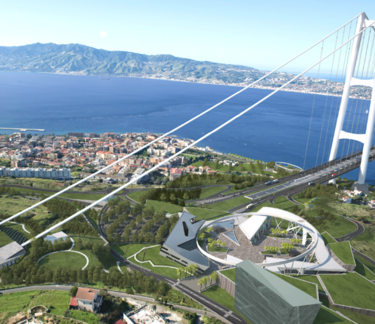 Ponte sullo Stretto di Messina: rendering del progetto