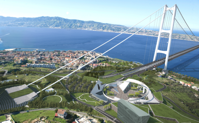 Ponte sullo Stretto di Messina: rendering del progetto