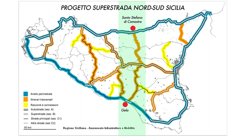 Viabilità in Sicilia: il progetto della Superstrada Nord-Sud