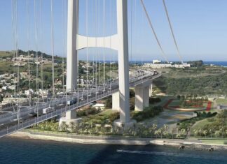 Rendering del Ponte sullo Stretto di Messina