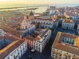 Rischio sismico a Catania: veduta del centro storico