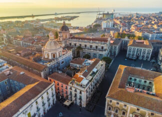 Rischio sismico a Catania: veduta del centro storico