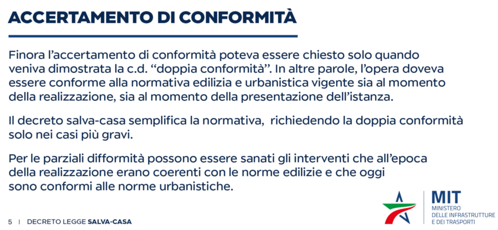 Decreto Salva Casa: l'attestato di conformità