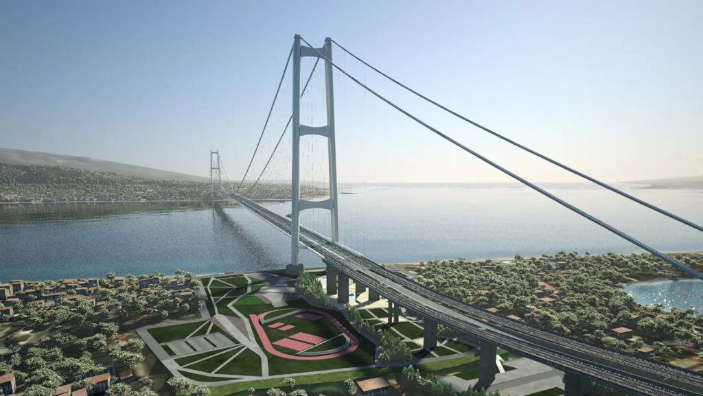 Render del Ponte sullo Stretto di Messina