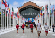 L'ingresso del Villaggio degli atleti delle Olimpiadi di Parigi 2024