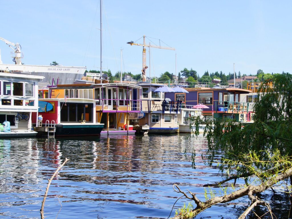 Il quartiere galleggiante di Union Lake a Seattle